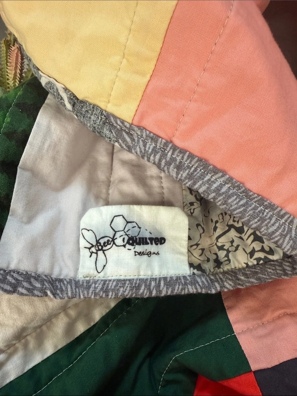 Handmade Patchwork Cotton Quilt - Multicolor